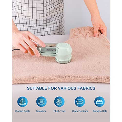 JUEYINGBAILI Fabric Lint Shaver - Fuzz Remover, with 3 Shave Heights, Battery...