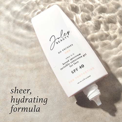 Julep No Excuses Clear Facial Sunscreen Broad-Spectrum SPF 40 + Glow Face Moi...