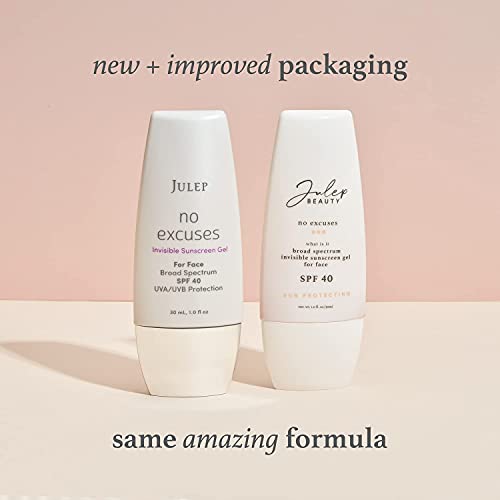 Julep No Excuses Clear Facial Sunscreen Broad-Spectrum SPF 40 + Glow Face Moi...