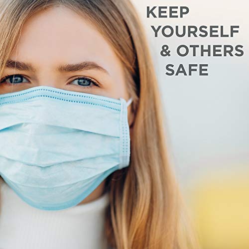 Jumbl Blue Disposable Face Masks | Protective 3-Ply Breathable Comfortable No...