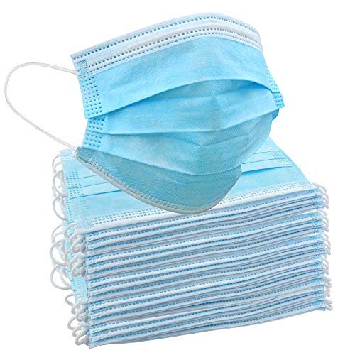 Jumbl Blue Disposable Face Masks | Protective 3-Ply Breathable Comfortable No...