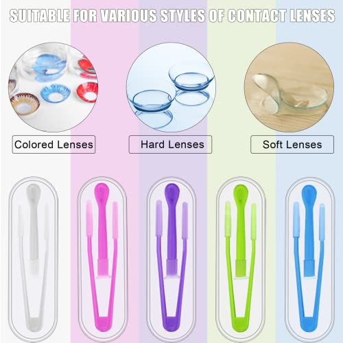 10 Pack Colorful Contact Lens Remover and Inserter Tool Case Set,Portable Con...