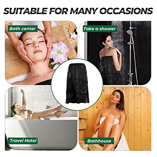 10 Pieces Disposable Spa Body Wrap Sauna Bath Skirt Adjustable Bathrobe Breat...