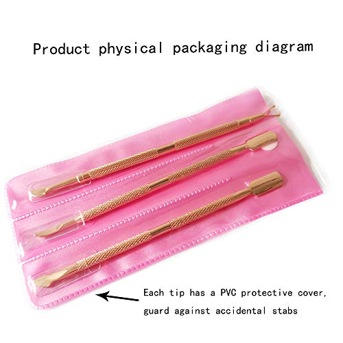 JUNHCZOY Cuticle Peeler Scraper Remove Gel Nail Polish and Cuticle Pusher and...