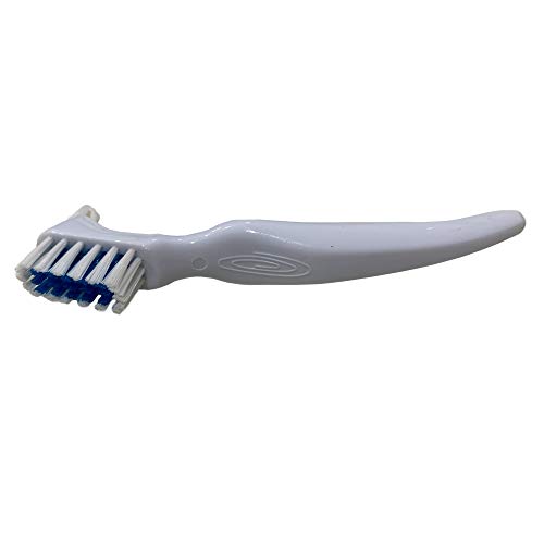 Denture Cleaner Brushes - Dual Sided Toothbrush with Ergonomic Rubber Handle ...