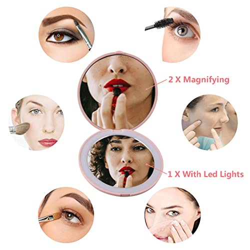 Gifts for Sister from Sister, Compact Mirror with LED, Birthday Gifts for Sis...