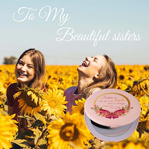 Gifts for Sister from Sister, Compact Mirror with LED, Birthday Gifts for Sis...