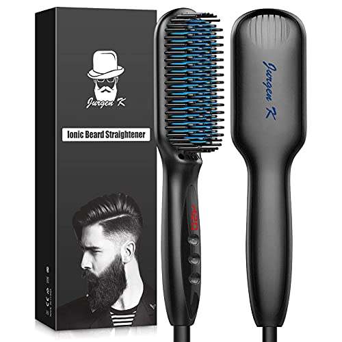 Jurgen K Beard Straightener Men Gifts-Heated Beard Brush,Ionic Hot Beard Comb...