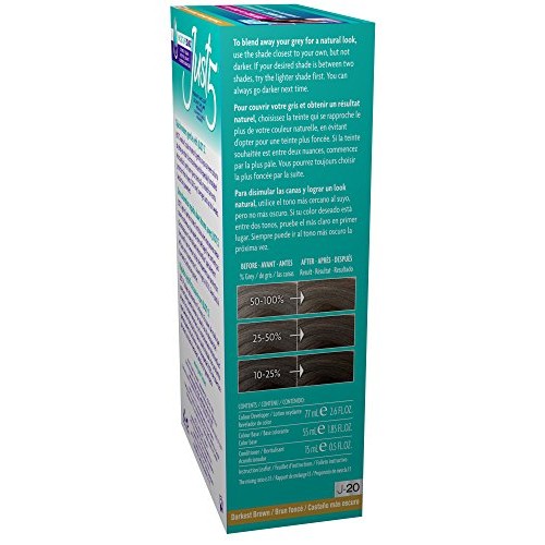 Just 5 Women's 5 Minute Permanent Hair Color with Conditioner, Grey Hair Colo...