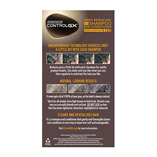 Just For Men Control GX 2 in 1 Grey Reducing Shampoo and Conditioner, 5 Fluid...