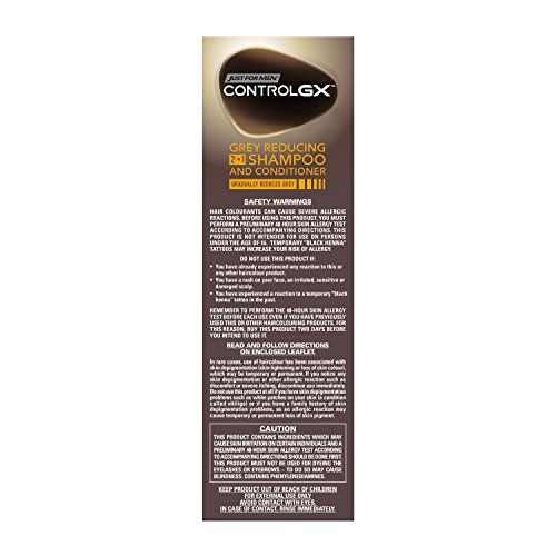 Just For Men Control GX 2 in 1 Grey Reducing Shampoo and Conditioner, 5 Fluid...
