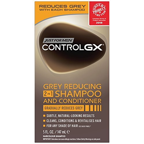 Just For Men Control GX 2 in 1 Grey Reducing Shampoo and Conditioner, 5 Fluid...