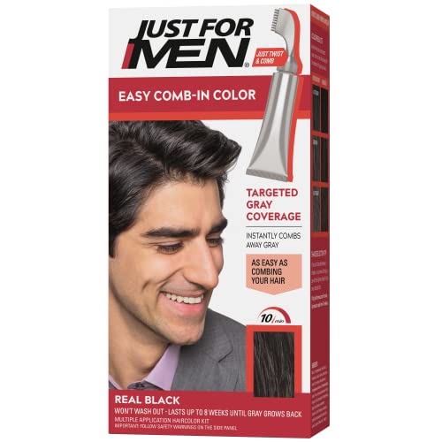 Just For Men Easy Comb-In Color (Formerly Autostop) Mens Hair Dye, Easy No Mi...