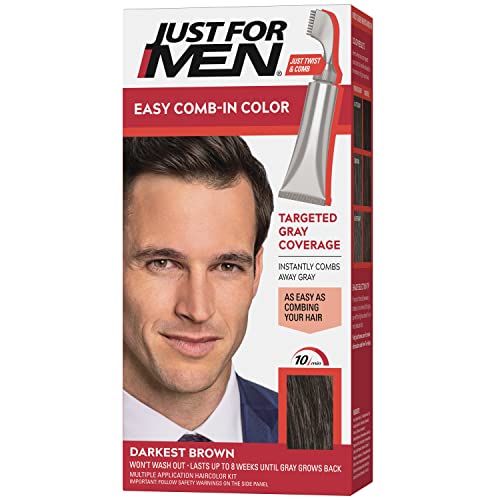 Just For Men Easy Comb-In Color (Formerly Autostop) Mens Hair Dye, Easy No Mi...