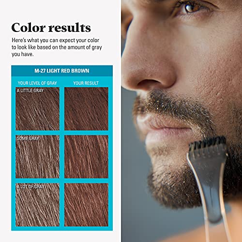 Just For Men Mustache & Beard, Beard Coloring for Gray Hair with Brush Includ...