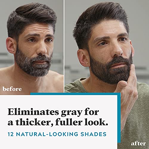 Just for Men Mustache & Beard, Coloring for Gray Hair with Brush Included, Co...