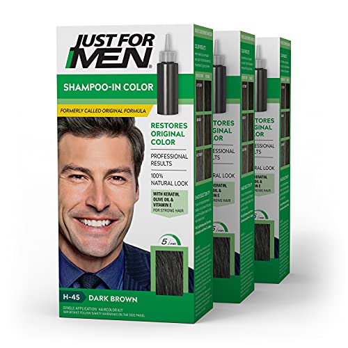 Just For Men Shampoo-In Color (Formerly Original Formula), Gray Hair Coloring...