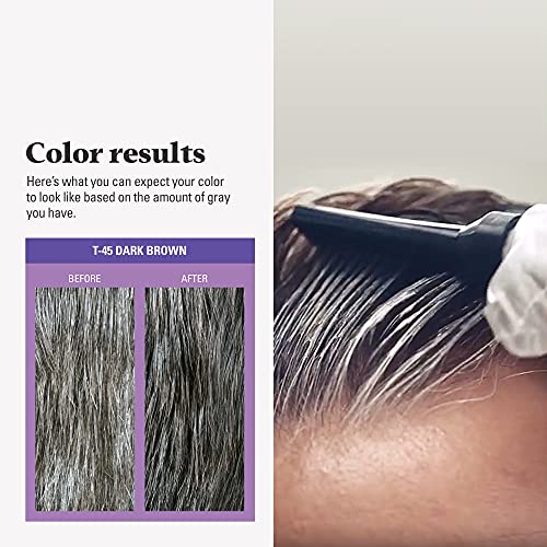 Just For Men Touch of Gray, Gray Hair Coloring Kit for Men with Comb Applicat...