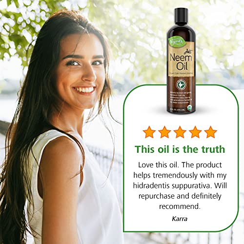 Just Trusted Organics - Neem Oil for Skin, Hair, and Nails, All-in-One Cold P...