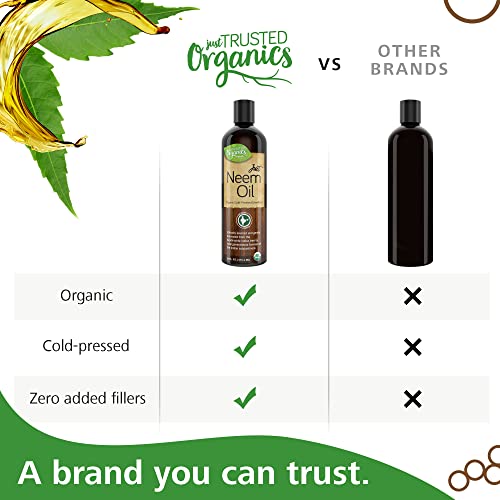 Just Trusted Organics - Neem Oil for Skin, Hair, and Nails, All-in-One Cold P...