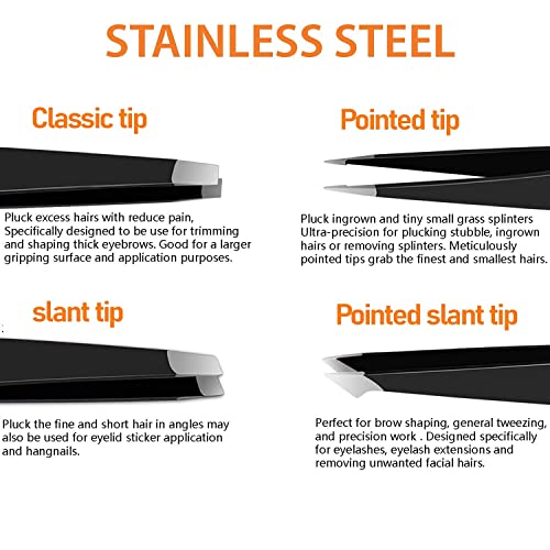 Justblanks - Professional Stainless Steel Tweezers, Best Precision Tweezers f...
