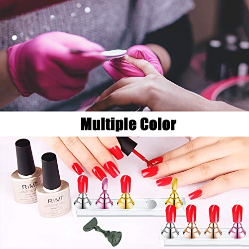 4 Sets Pink Nail Stand for Press on Nails Display, Magnetic Fake Nails Holder...