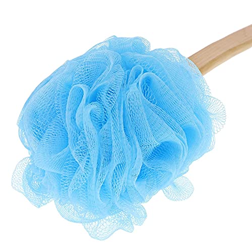 Long Handled Loofah on a Stick Body Back Scrubber, Bath Sponge (4 Colors, 4 P...