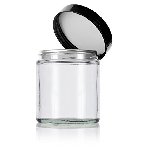 4 oz / 120 ml Clear Thick Glass Straight Sided (12 pack) + Small Glass Balm J...