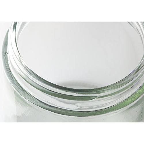 4 oz / 120 ml Clear Thick Glass Straight Sided (12 pack) + Small Glass Balm J...