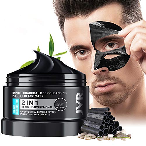 Peel Off Face Mask, JVR Blackhead Remover Mask for Men, Women, Charcoal Peel ...