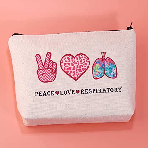 JXGZSO RT Care Week Cosmetic Bag Respiratory Therapist Gift Peace Love Respir...