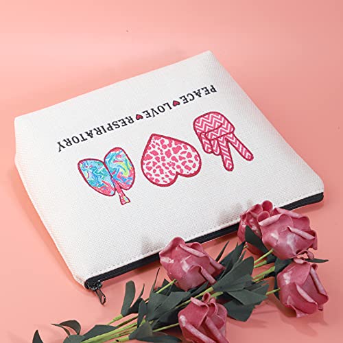 JXGZSO RT Care Week Cosmetic Bag Respiratory Therapist Gift Peace Love Respir...