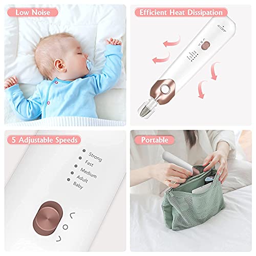 Rechargeable Manicure Pedicure Set,Electric Nail File, Cordless Nail Drill Ki...