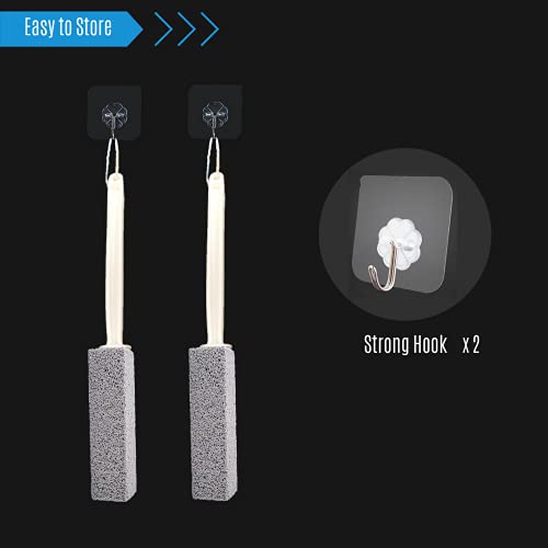 Pumice Stone Brush Toilet Bowl Cleaner with Extra Long Handle, Pumice Stone T...