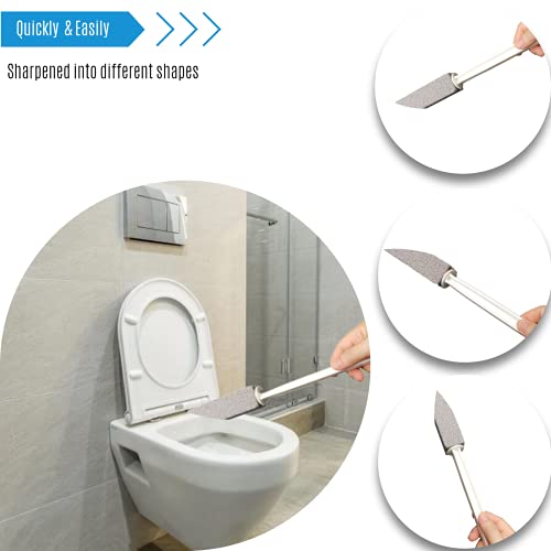 Pumice Stone Brush Toilet Bowl Cleaner with Extra Long Handle, Pumice Stone T...