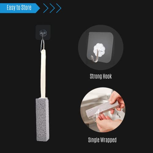 Pumice Stone for Cleaning,1 Extra Long Handle Pumice Stone Toilet Bowl Cleane...