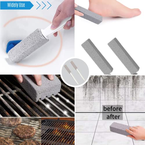 Pumice Stone for Cleaning,1 Extra Long Handle Pumice Stone Toilet Bowl Cleane...