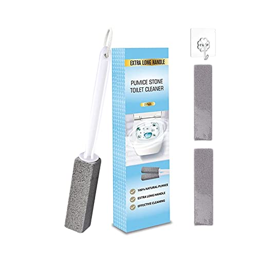 Pumice Stone for Cleaning,1 Extra Long Handle Pumice Stone Toilet Bowl Cleane...