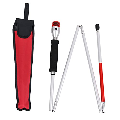 JZJZ Smart Walking Cane Blind Crutch with Sound and Light Voice Alarm Collaps...