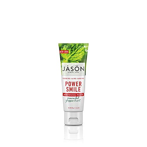 Jason Powersmile Whitening Fluoride-Free Toothpaste, Powerful Peppermint, Tra...