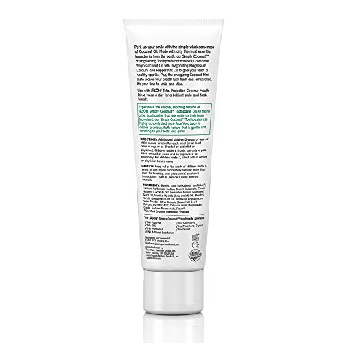 Jason Simply Coconut Strengthening Fluoride-Free Toothpaste, Coconut Mint, 4....