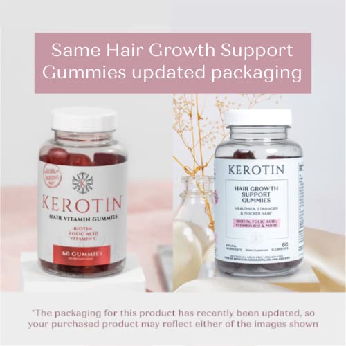Kerotin Hair Growth Gummies - Vegetarian, Natural and 100% Made in The US - f...