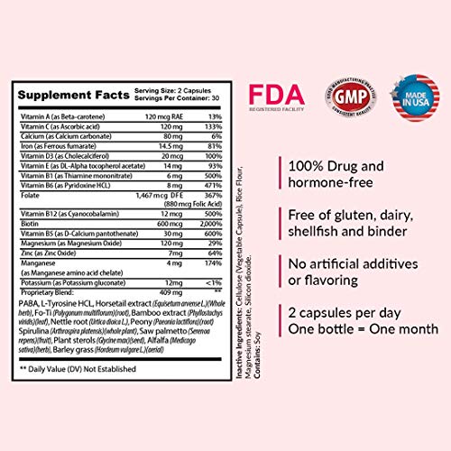 Kerotin Hair Growth Vitamins for Longer, Stronger, Healthier Hair - Hair Loss...