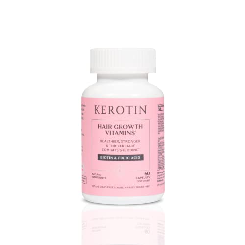 Kerotin Hair Growth Vitamins for Longer, Stronger, Healthier Hair - Hair Loss...