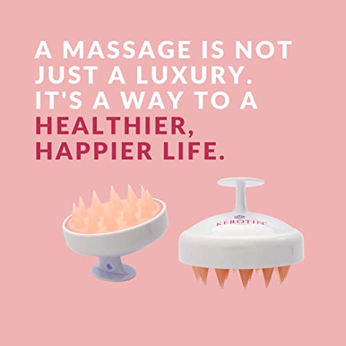 Kerotin Scalp Massager Hair Growth, Manual Soft Silicone Shampoo Brush, Handh...