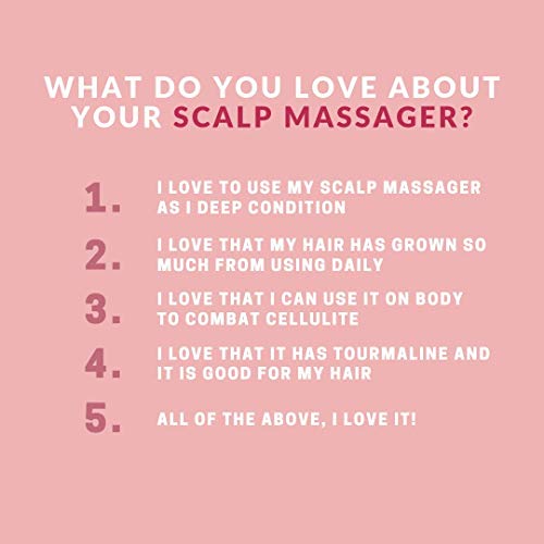 Kerotin Scalp Massager Hair Growth, Manual Soft Silicone Shampoo Brush, Handh...