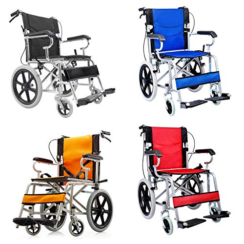 Ultra Lightweight Transport Wheelchair (only 24lb) Easy to Travel, Locking Ha...