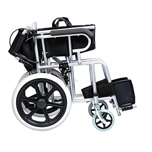 Ultra Lightweight Transport Wheelchair (only 24lb) Easy to Travel, Locking Ha...