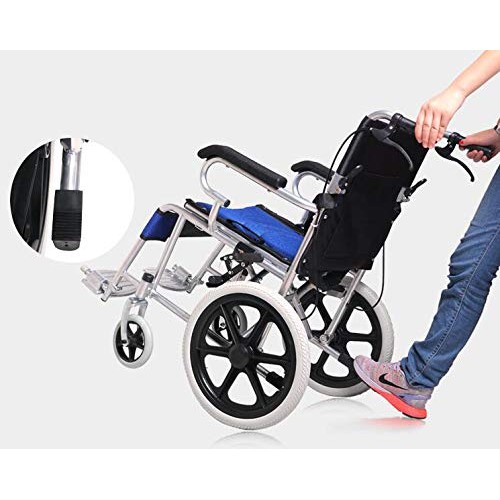 Ultra Lightweight Transport Wheelchair (only 24lb) Easy to Travel, Locking Ha...