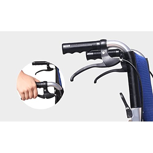 Ultra Lightweight Transport Wheelchair (only 24lb) Easy to Travel, Locking Ha...